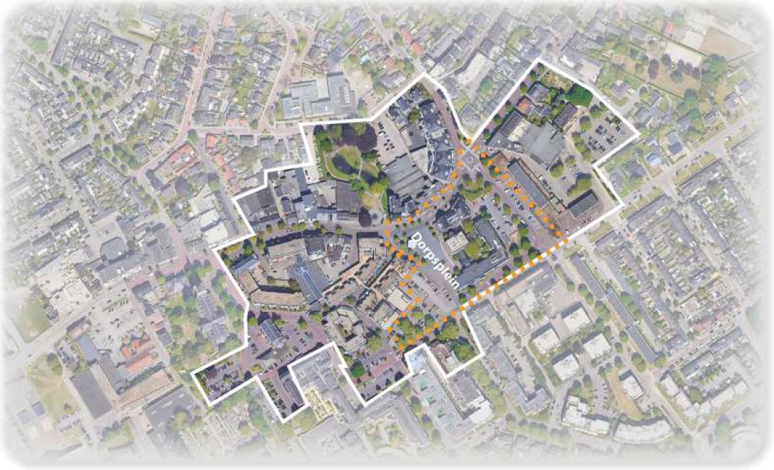 Plattegrond Dorpsplein en omgeving