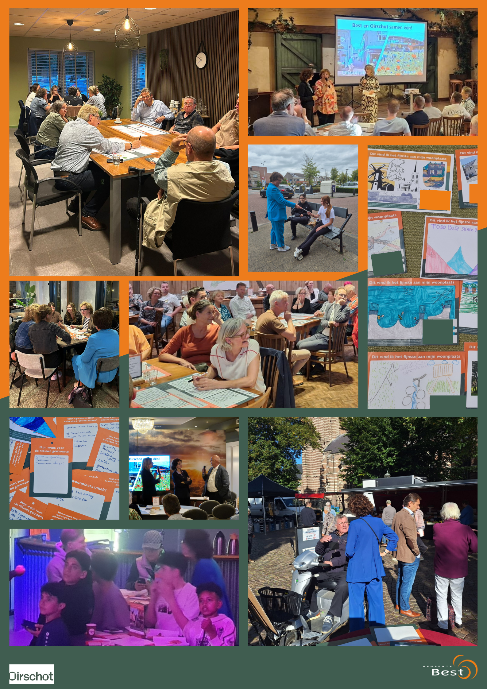 fotocollage van de verschillende participatiemomenten